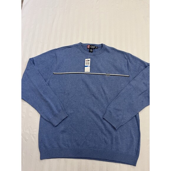 CHAPS Ralph Lauren NWT Men’s Crew Neck Sweater Size XL.  Blue - Picture 1 of 7